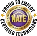 Proud to employ NATE-certified technicians
